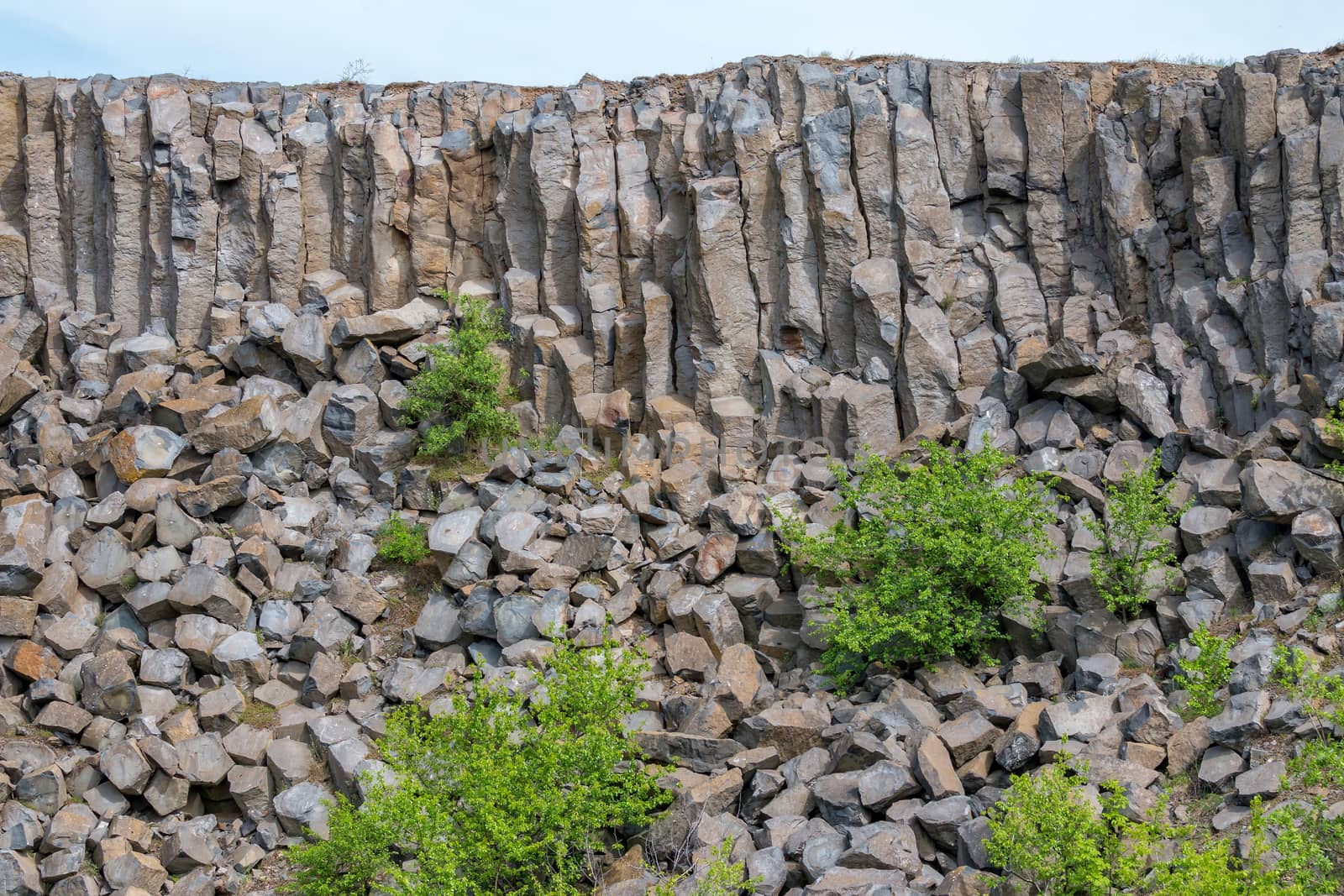 Interesting columnar basalt at Hungary