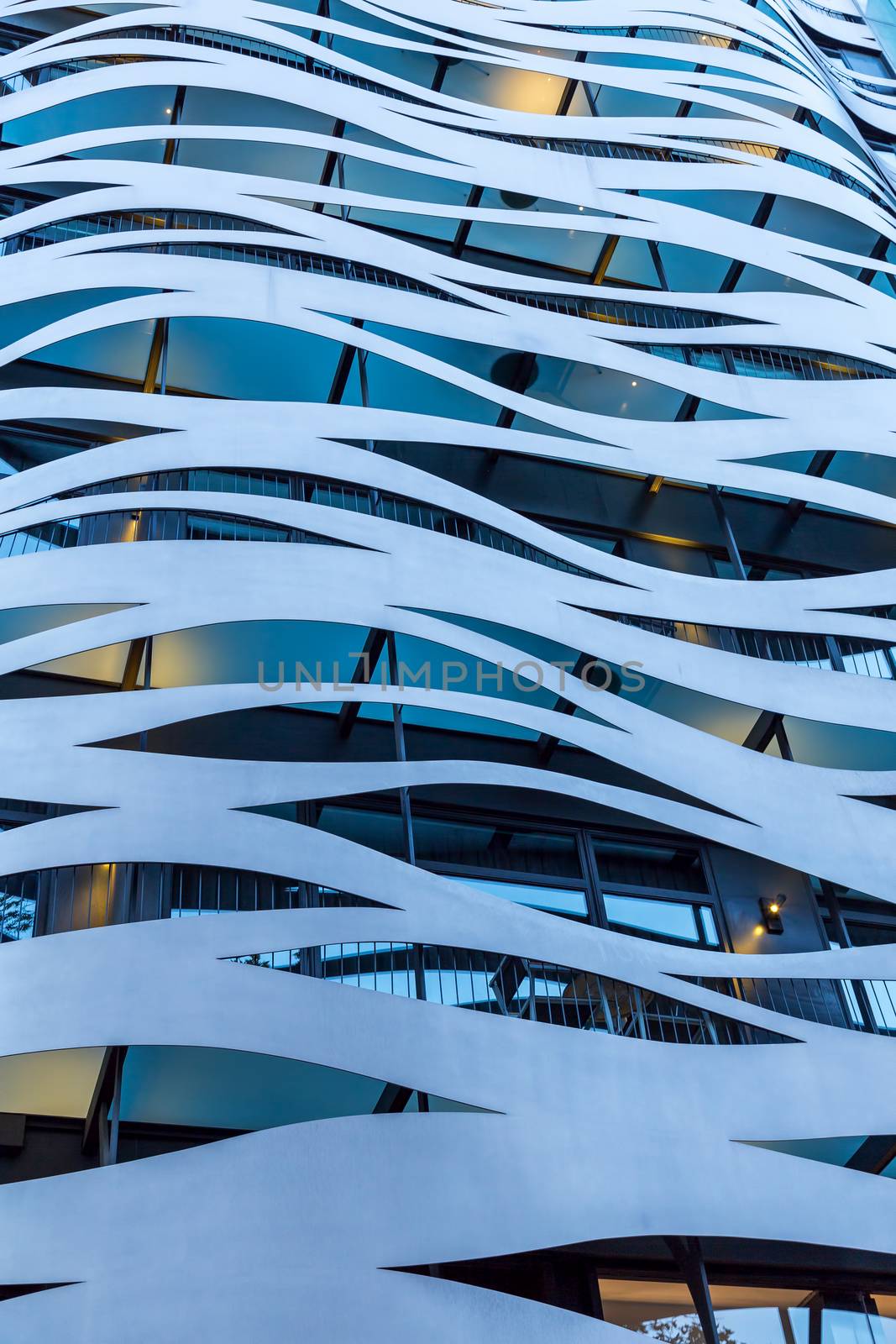 Special coating to a modern building, Barcelona