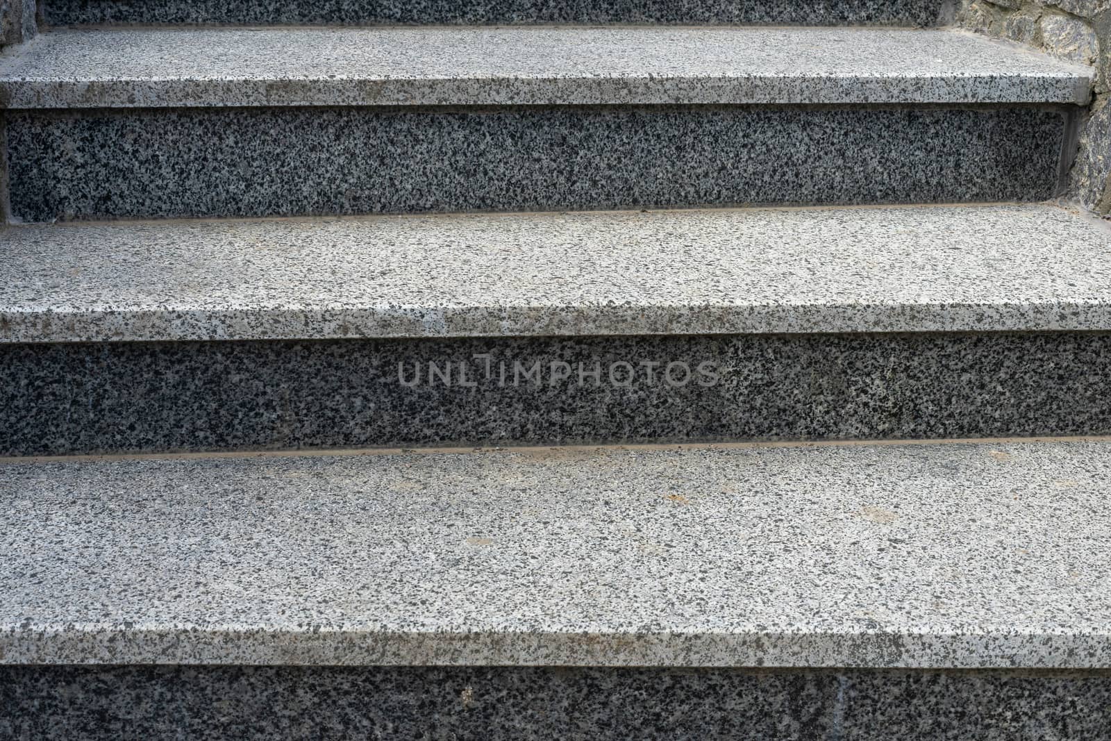 Gray granite stairs. Artificial granite. Three steps by Serhii_Voroshchuk