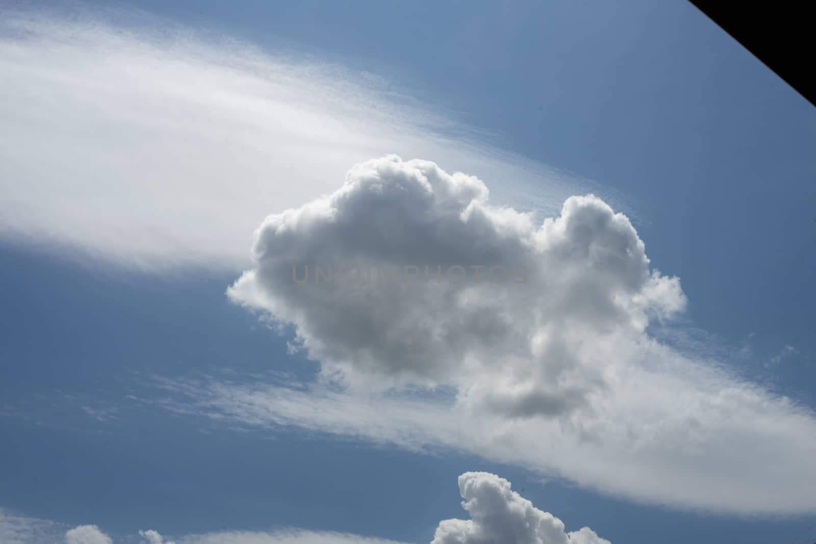 Gray cloud in the blue sky. Sky with clouds by Serhii_Voroshchuk