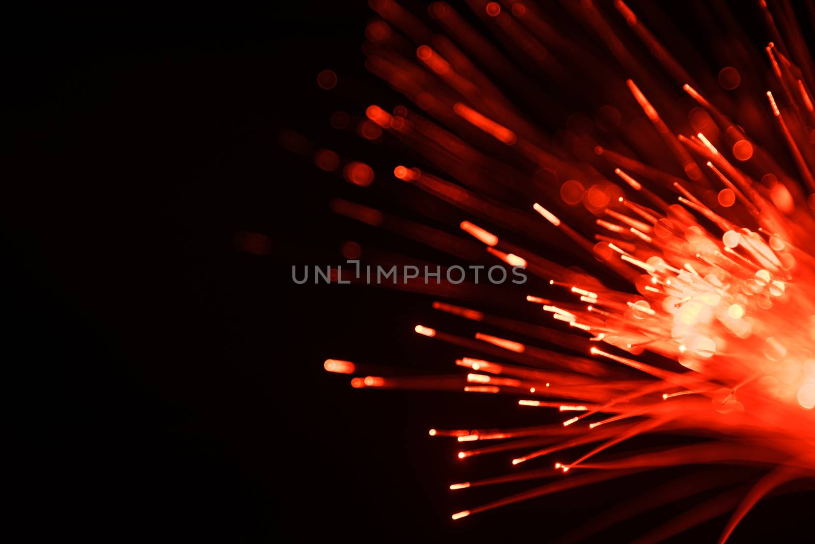 abstract blurred fiber optic light for network or technology background