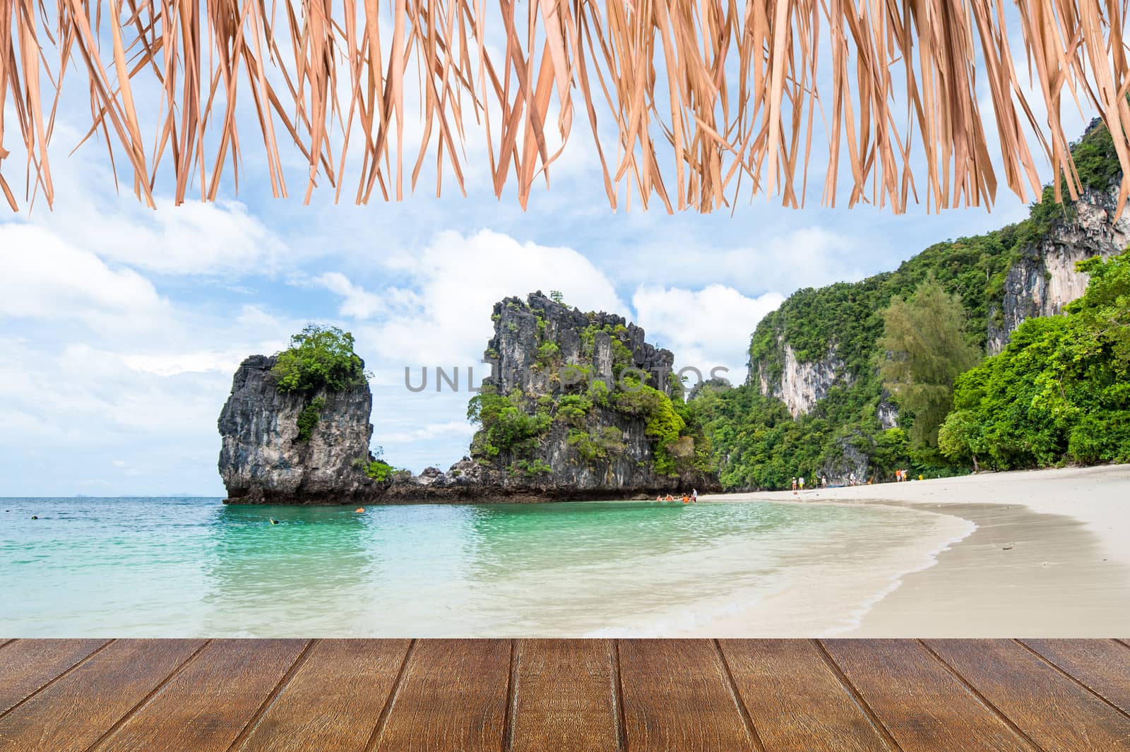 White sand beach on the hong island ,Krabi,Thailand