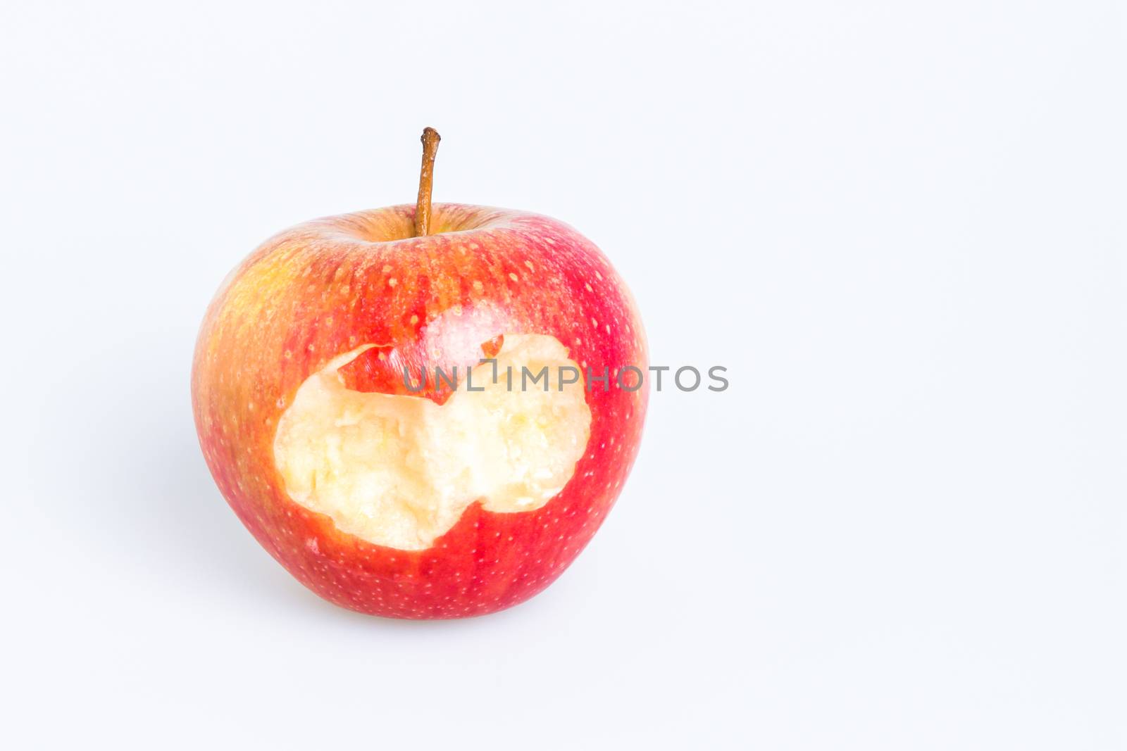 Red Delicious Apple on White Background by germanopoli