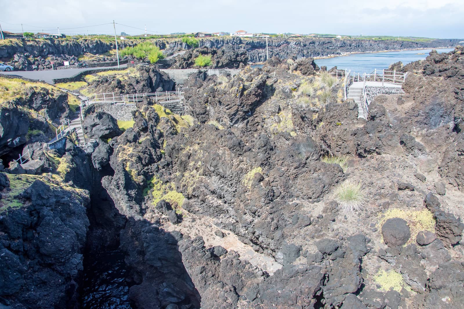Walk on the Azores archipelago. Discovery of the island of Pico, Azores. Portugal. Madalena