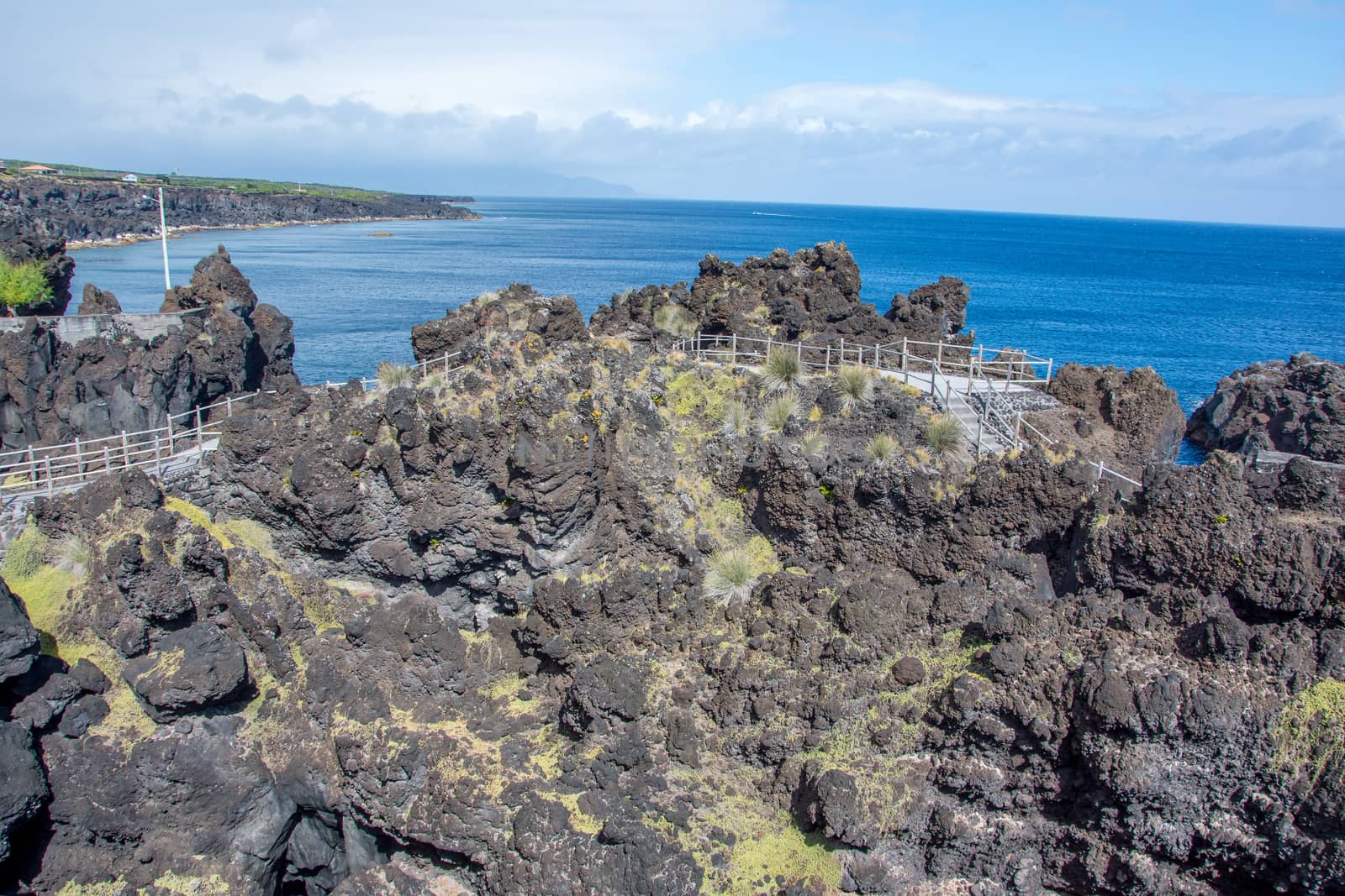 Walk on the Azores archipelago. Discovery of the island of Pico, Azores. Portugal. Madalena