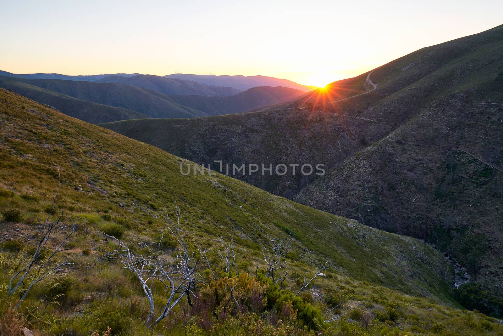 Serra da Freita landscape panoramic view in Arouca, Portugal