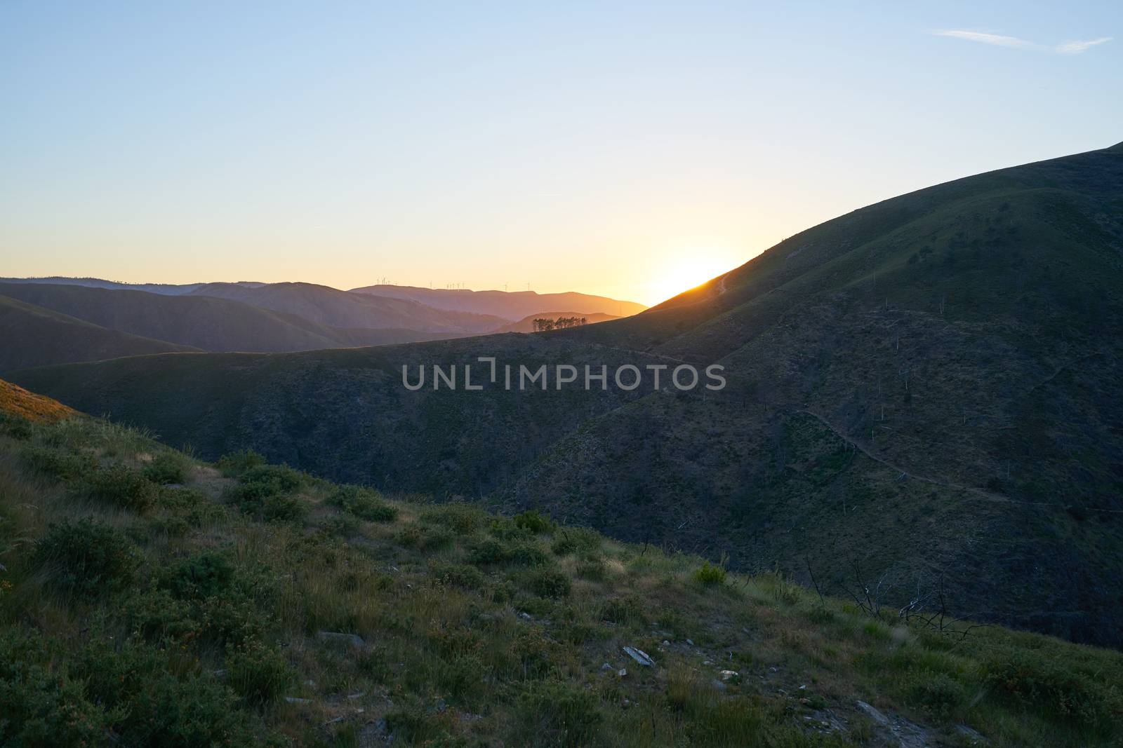 Serra da Freita landscape panoramic view in Arouca, Portugal