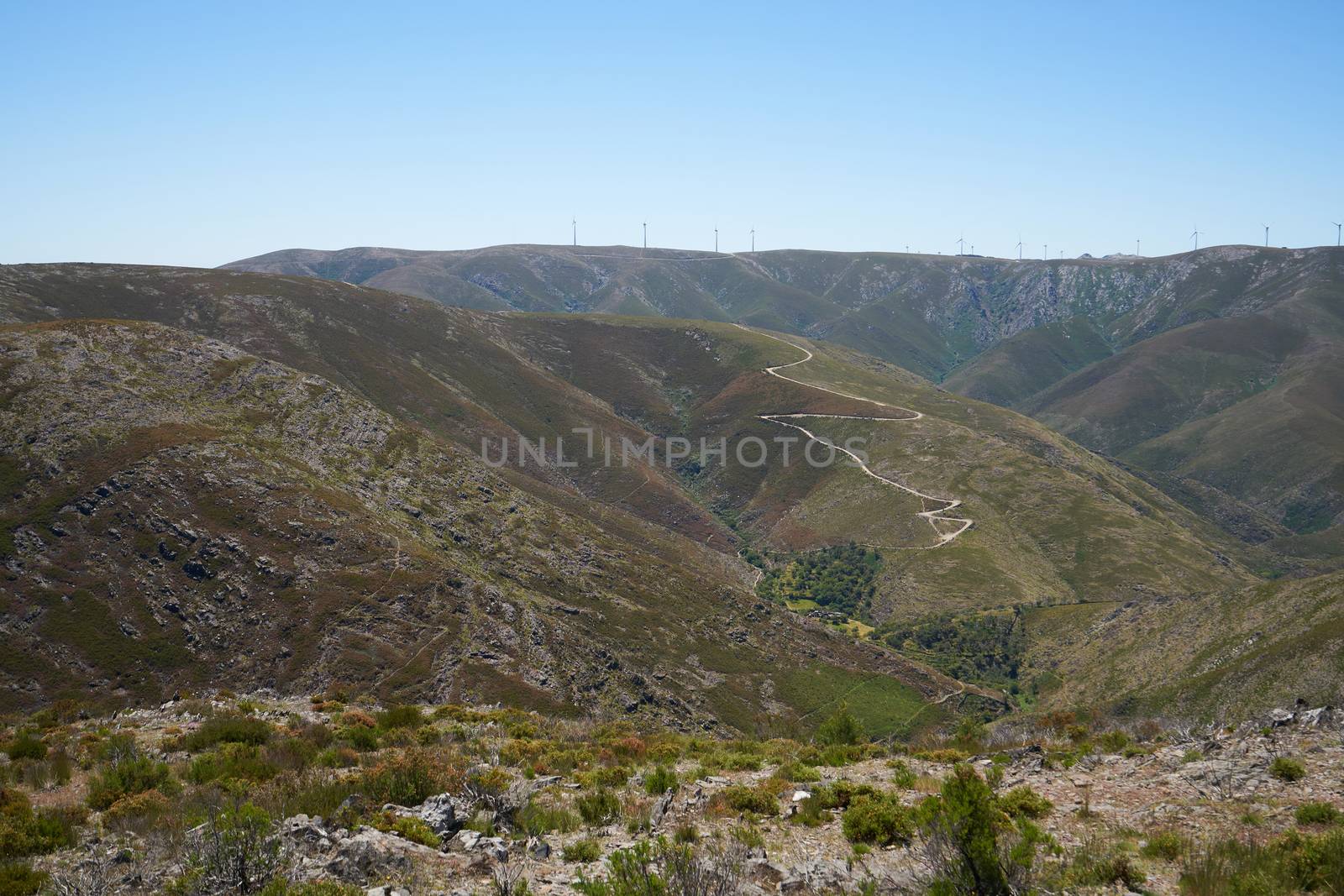 Serra da Freita landscape panoramic view in Arouca, Portugal