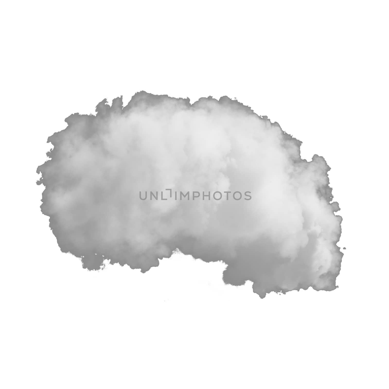 Heavy smoke isolated on a white background for making brushes 