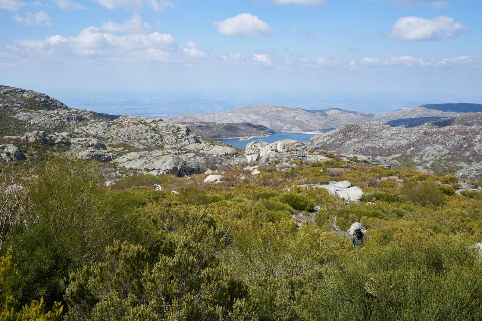 Landscape in lake Lagoa Covao do Curral in Serra da Estrela, Portugal by Luispinaphotography