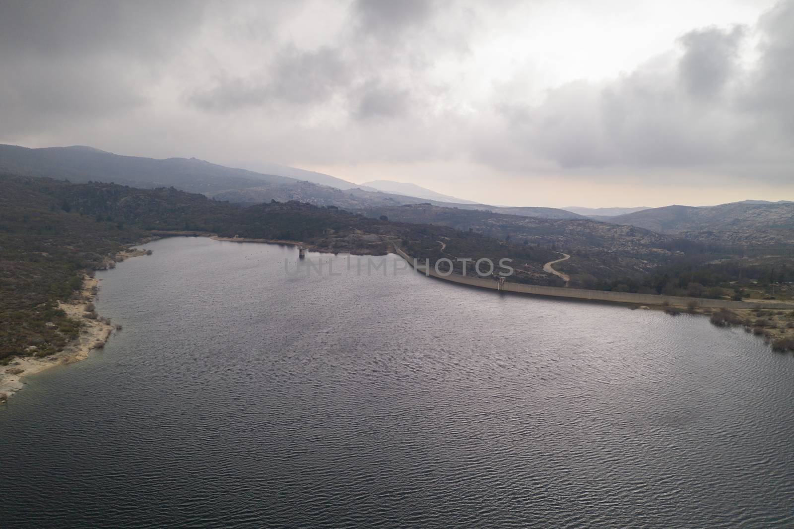 Landscape drone aerial view of Vale do Rossim in Serra da Estrela, Portugal by Luispinaphotography