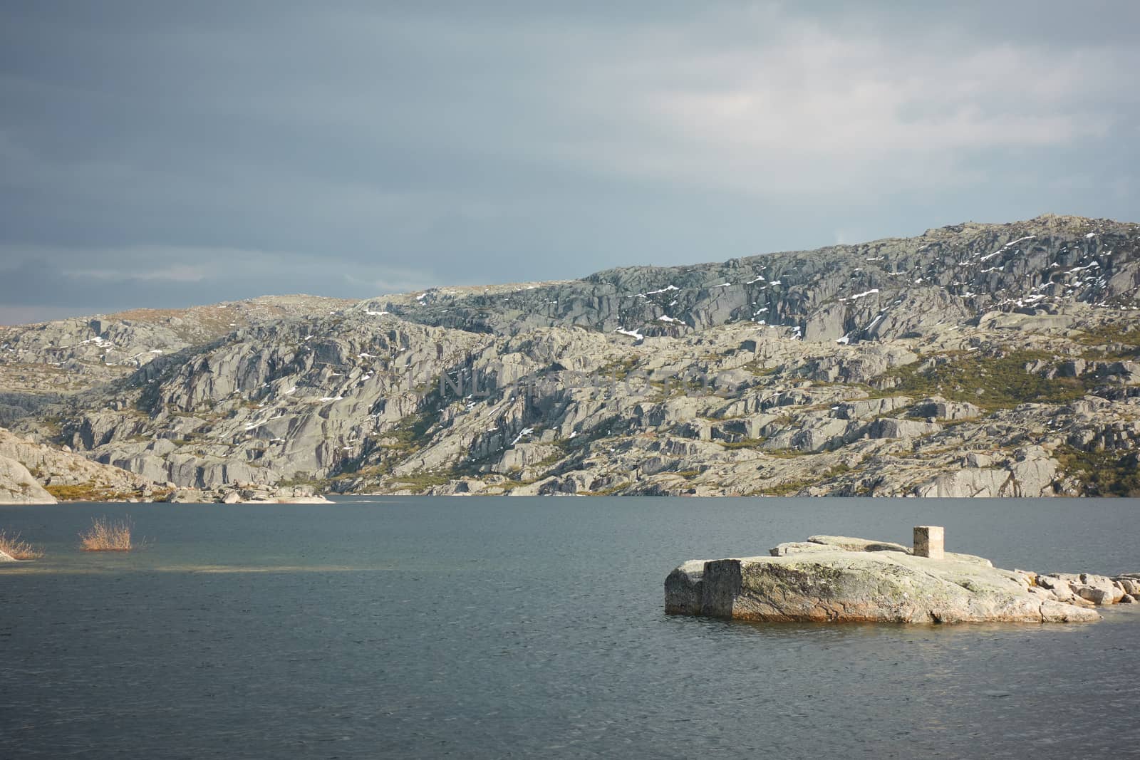 Landscape in lake Lagoa comprida lagoon in Serra da Estrela, Portugal by Luispinaphotography