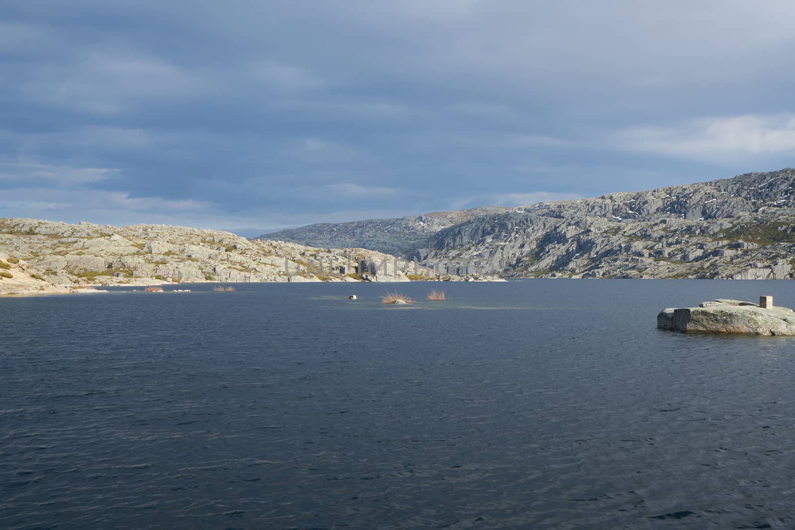 Landscape in lake Lagoa comprida lagoon in Serra da Estrela, Portugal by Luispinaphotography