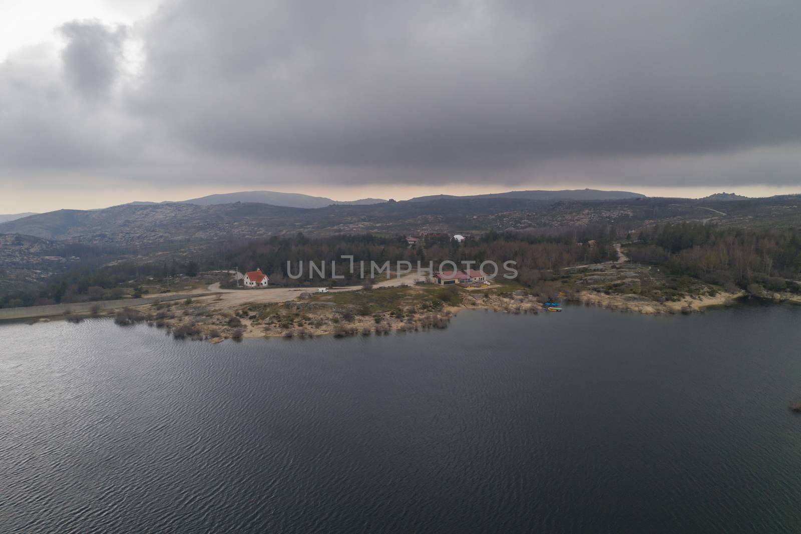 Landscape drone aerial view of Vale do Rossim in Serra da Estrela, Portugal by Luispinaphotography