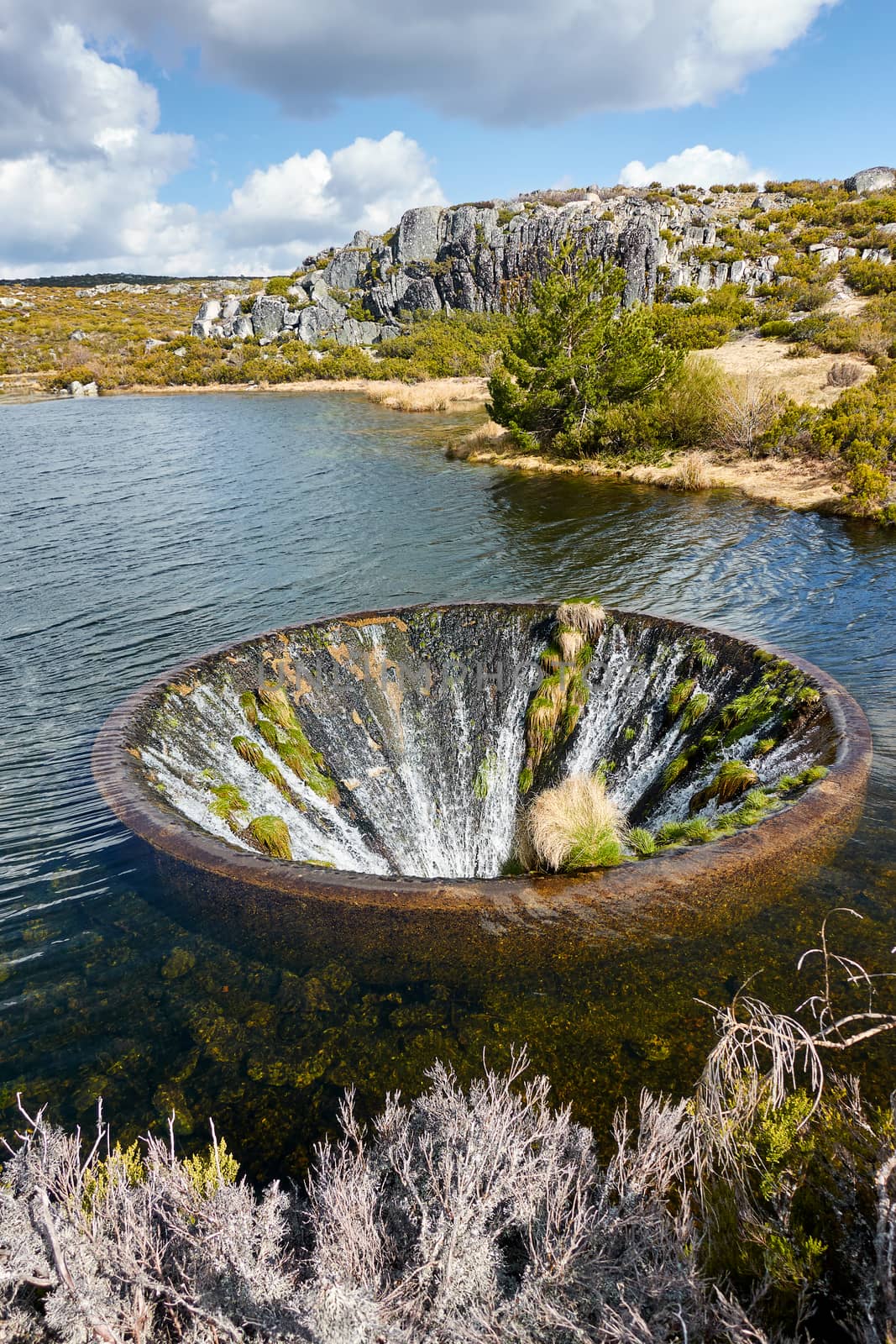 Landscape in lake Covao dos Conchos lagoon in Serra da Estrela, Portugal by Luispinaphotography