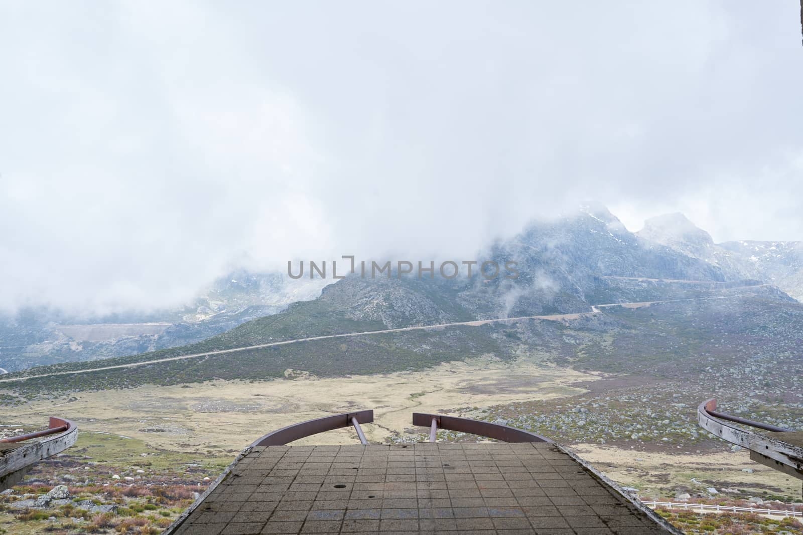 Abandoned cableway building beautiful landscape in Serra da Estrela, Portugal by Luispinaphotography