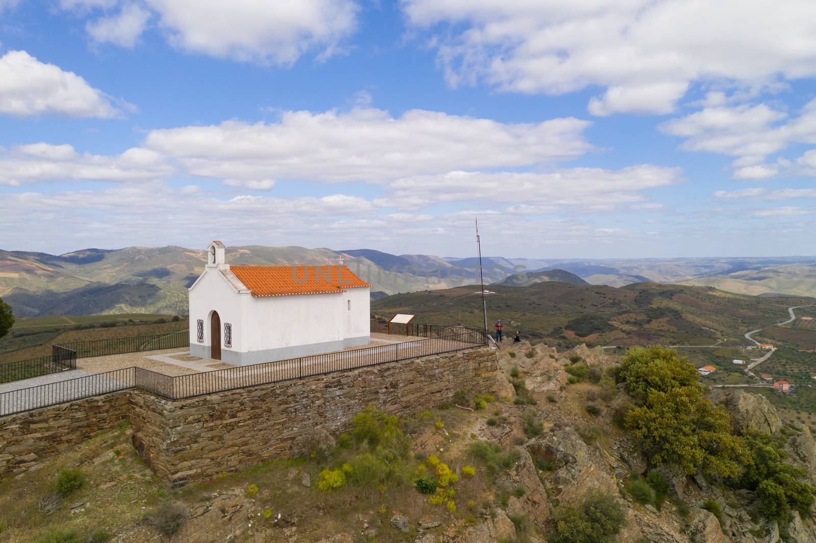 Castelo Melhor drone view from miradouro de Sao Gabriel viewpoint, in Portugal by Luispinaphotography