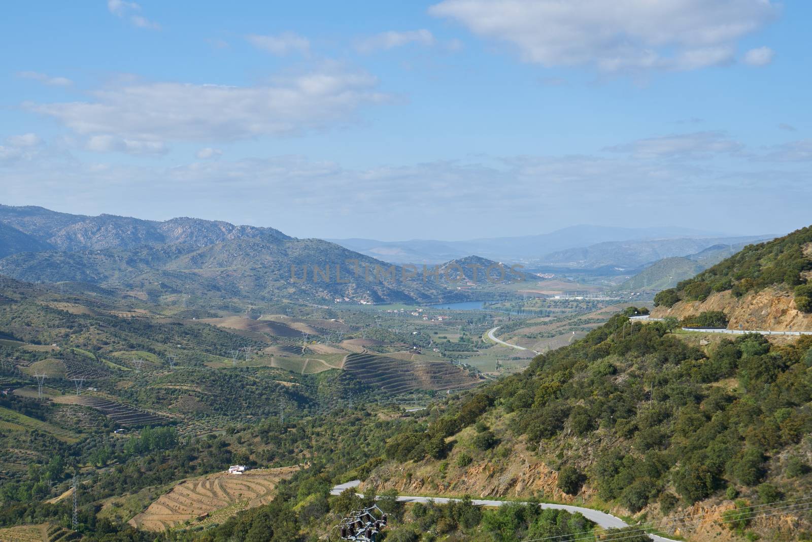 View of Douro river and landscape in the north of Portugal