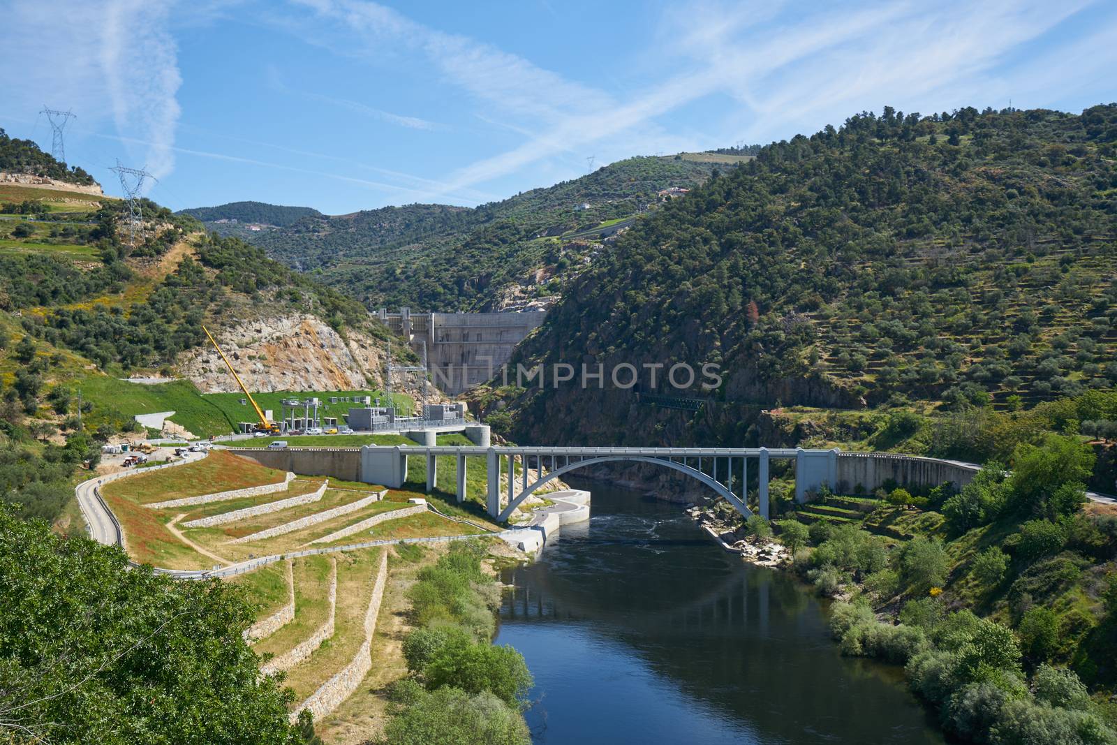 Foz Tua dam barragem landscape nature in Portugal