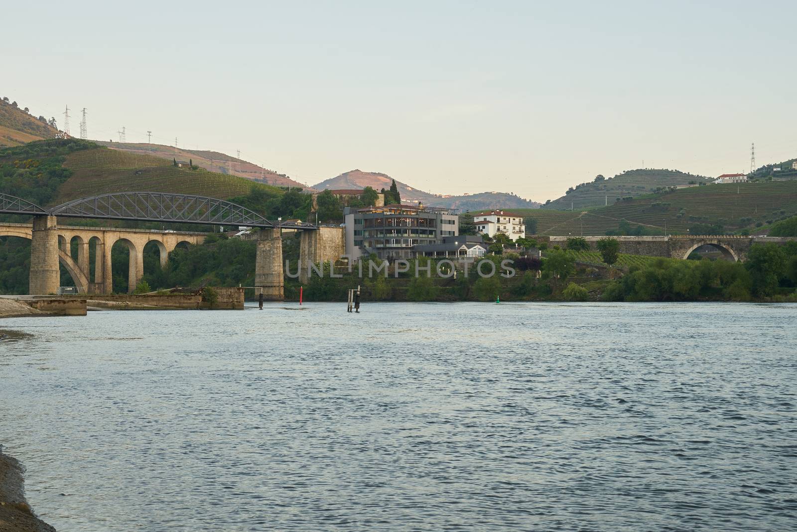 Peso da regua with Douro river at sunset, in Portugal by Luispinaphotography