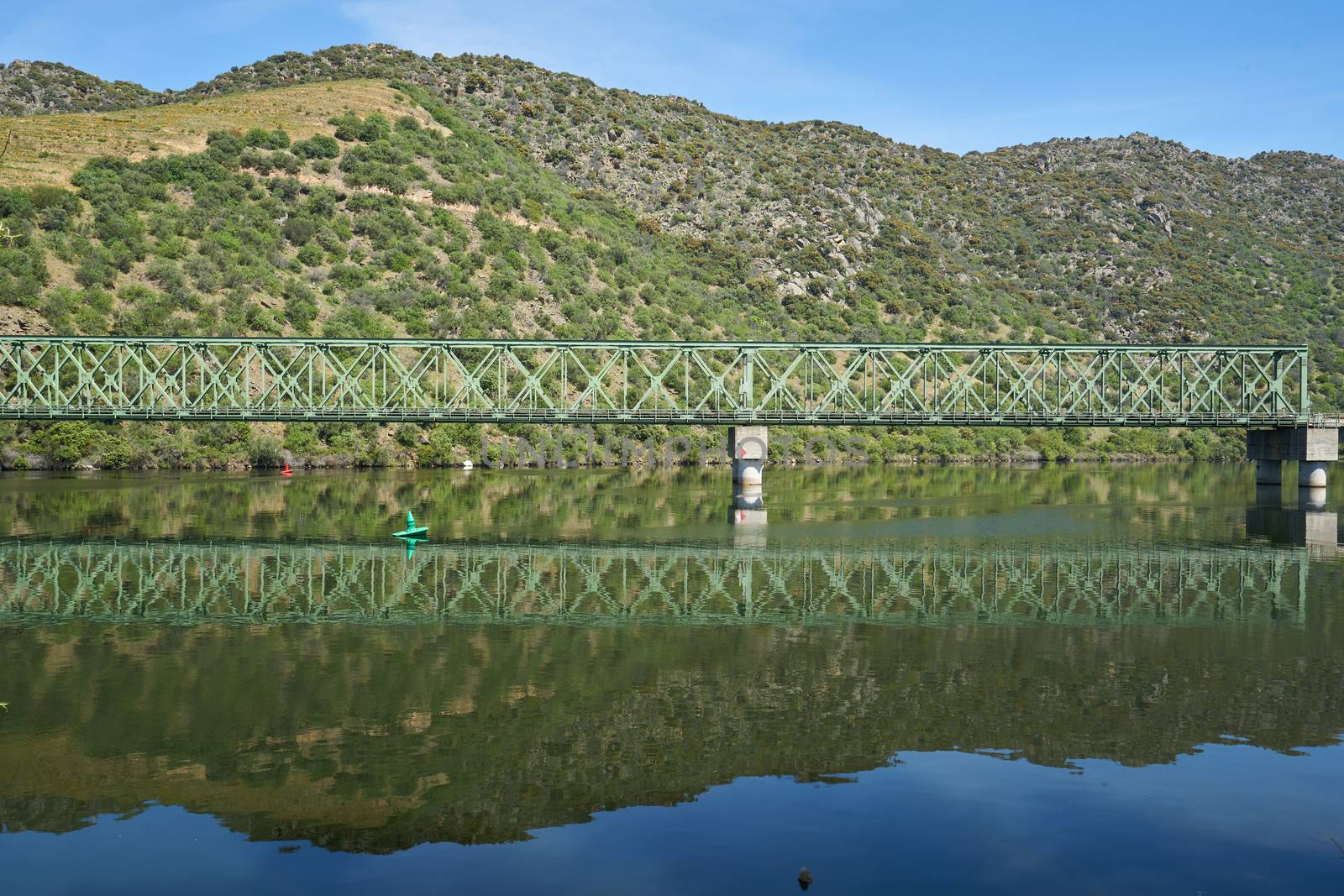 Railway bridge in Douro region in Ferradosa, Portugal