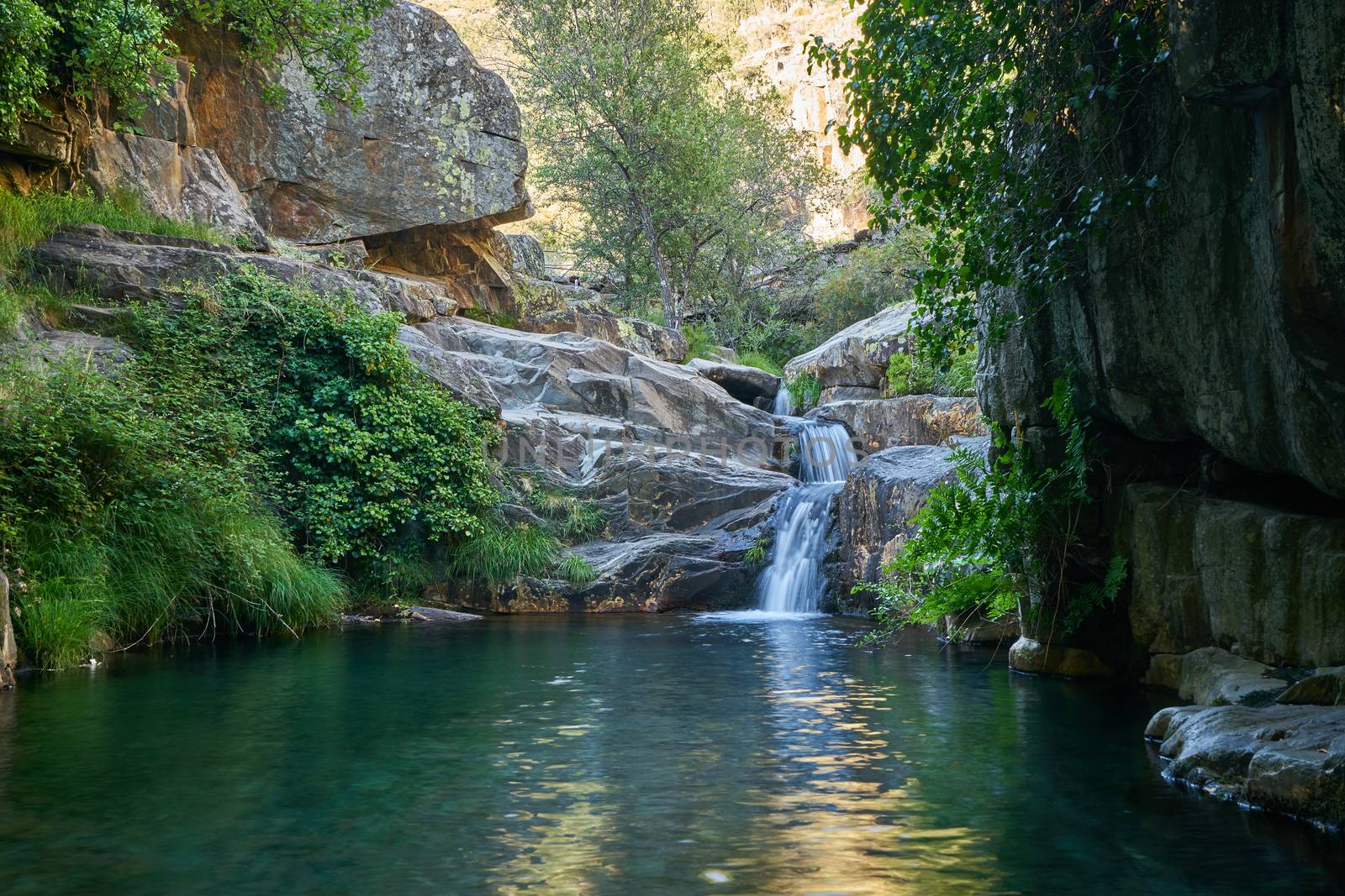 Drave waterfall cascata in Arouca Serra da Freita, Portugal