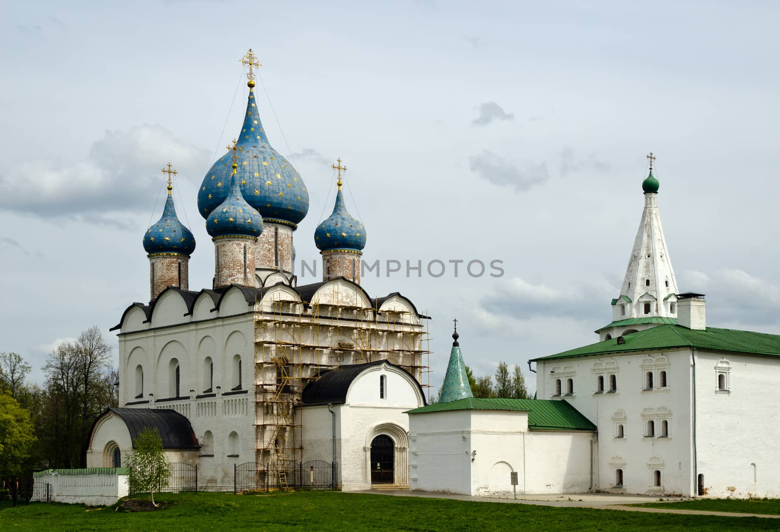 Ancient kremlin with the blue cupolas in Suzdal town by nemo269