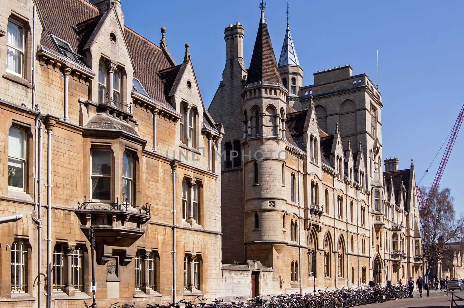 Oxford, UK - March 26, 2012:  View from Broad Street of Balliol College in the centre of Oxford, UK.