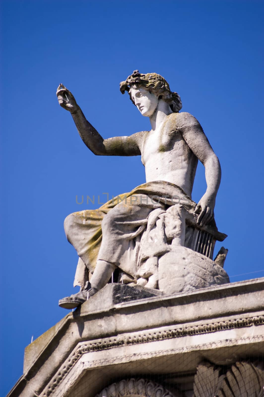 Apollo statue side view, Ashmolean Museum, Oxford by BasPhoto