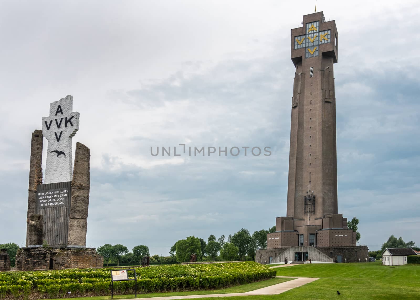 IJzertoren and central piece in Crypt in Diksmuide, Flanders, Be by Claudine