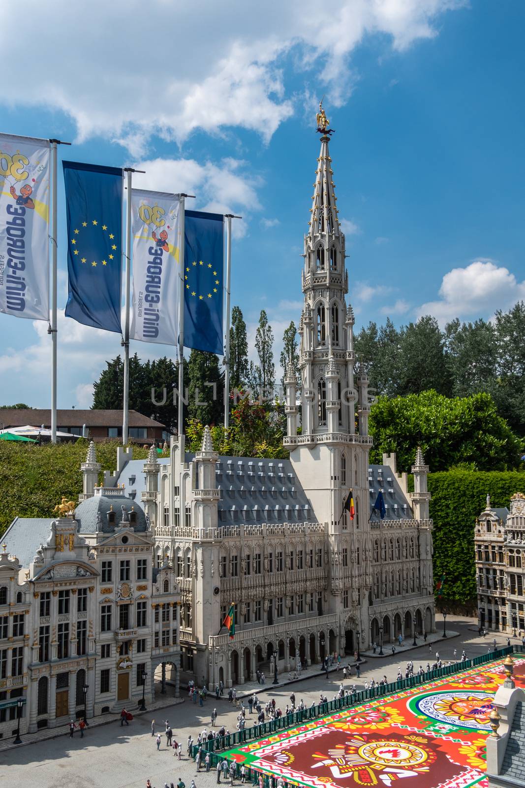 Grand Place and City Hall of Brussels, Belgium. by Claudine