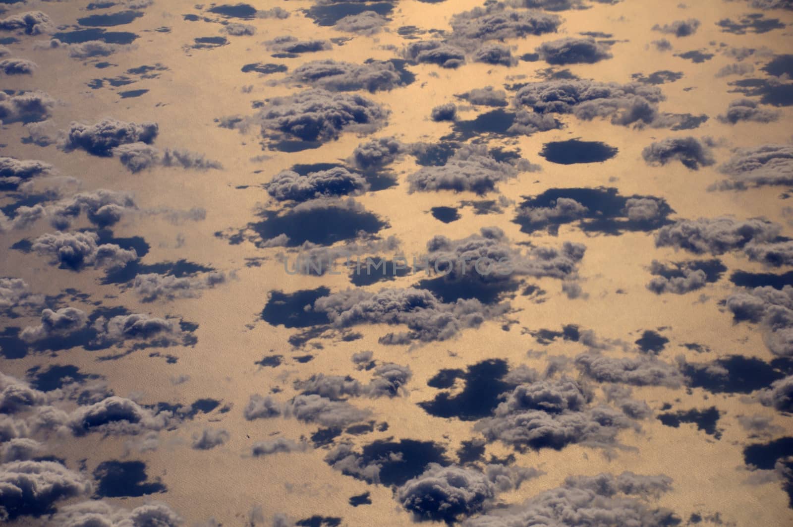 Close aerial view of the cumulus coulds by nemo269