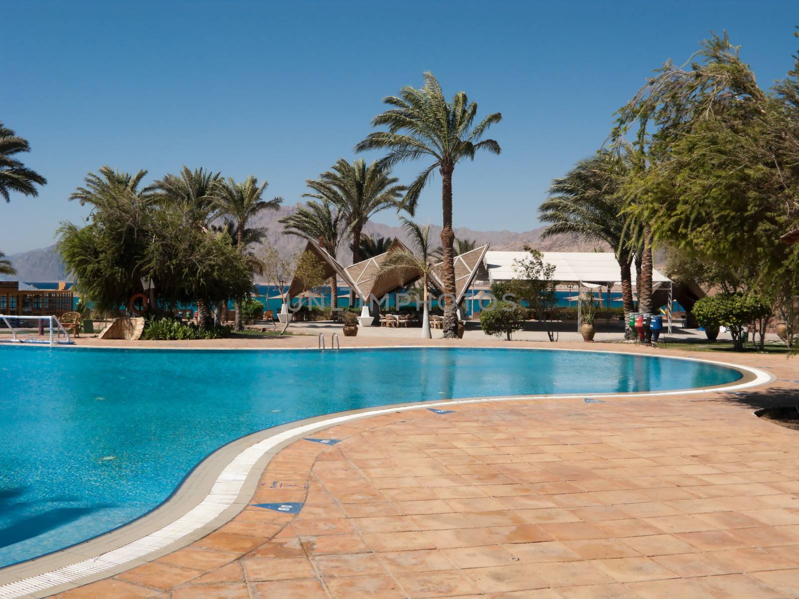 General view from the hotel to the Red sea coastline