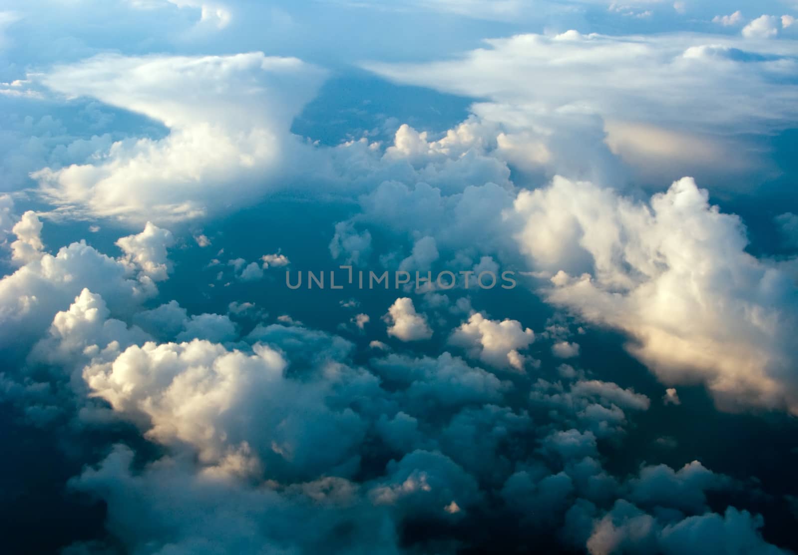 Aerial view of the cloudiness sky by nemo269