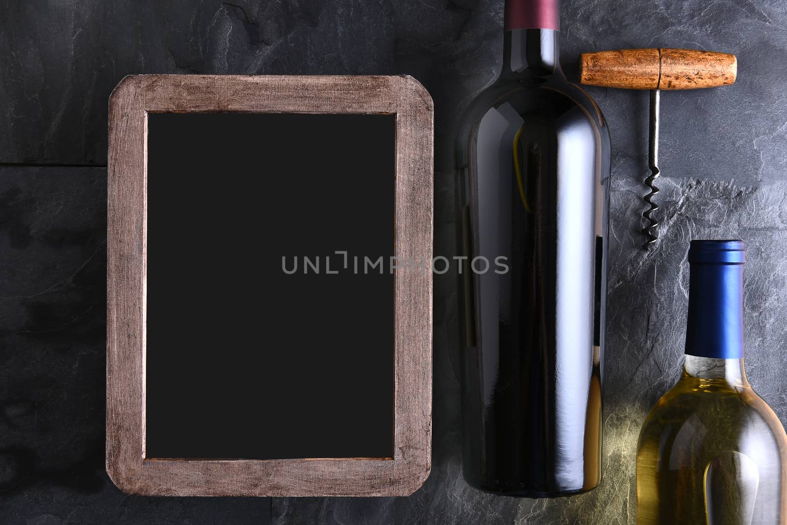 Wine Bottles and Blank Wine List by sCukrov