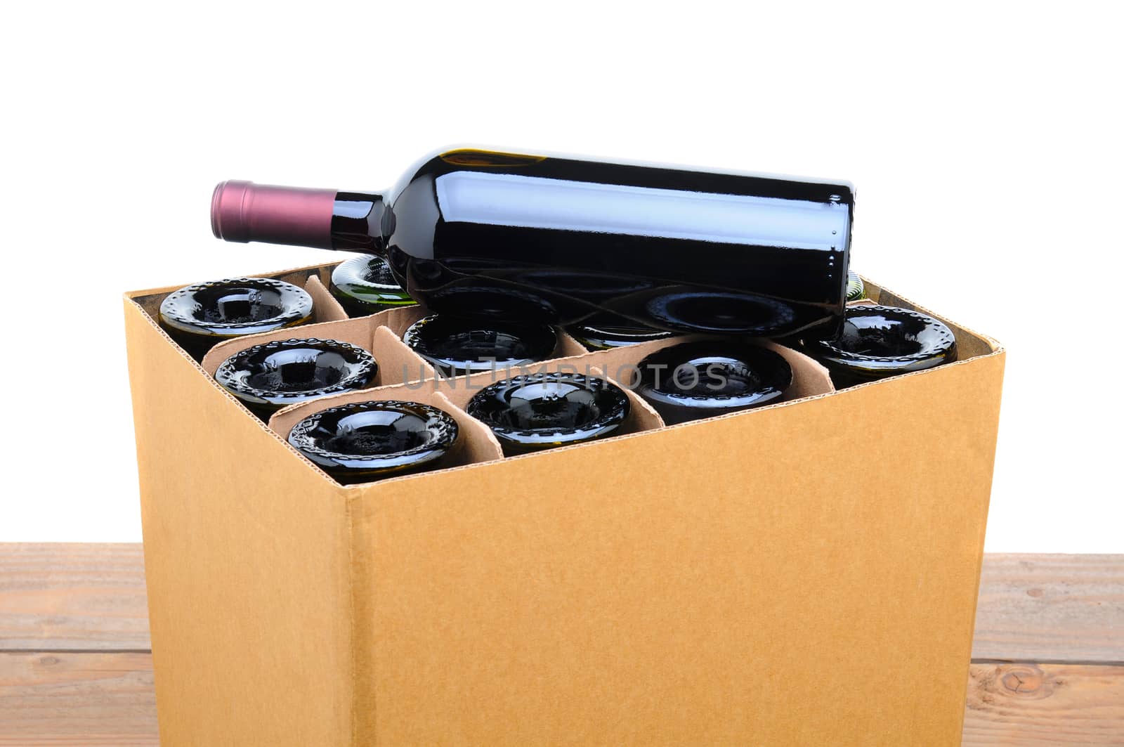 Case of Wine with Bottle on Top by sCukrov