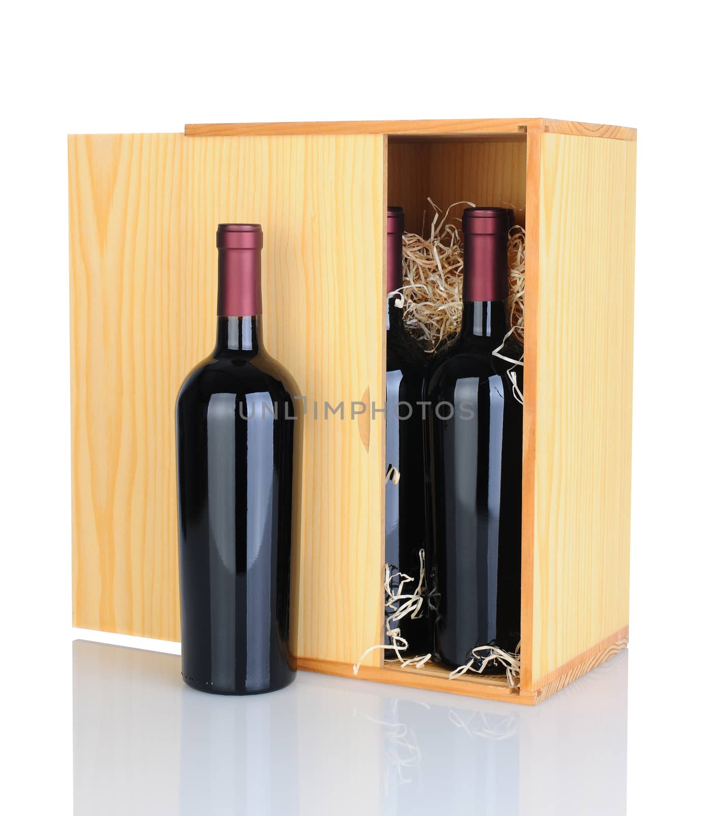 Gift Box of Red Wine Bottles by sCukrov