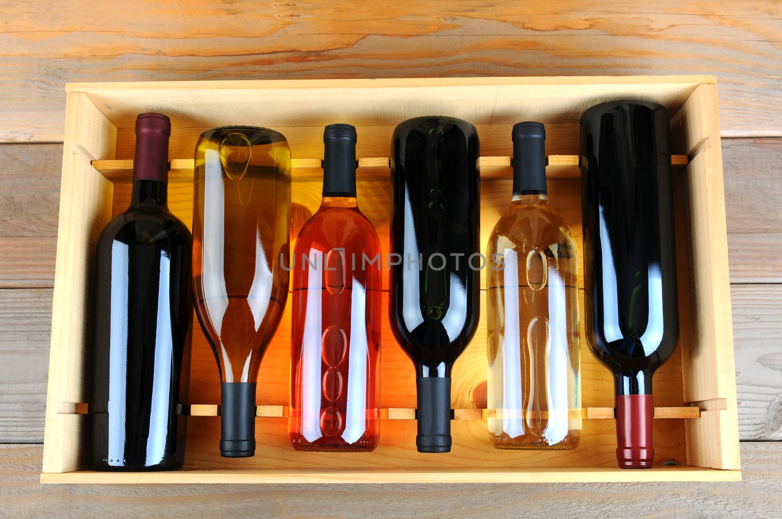 Case of assorted wine bottles by sCukrov