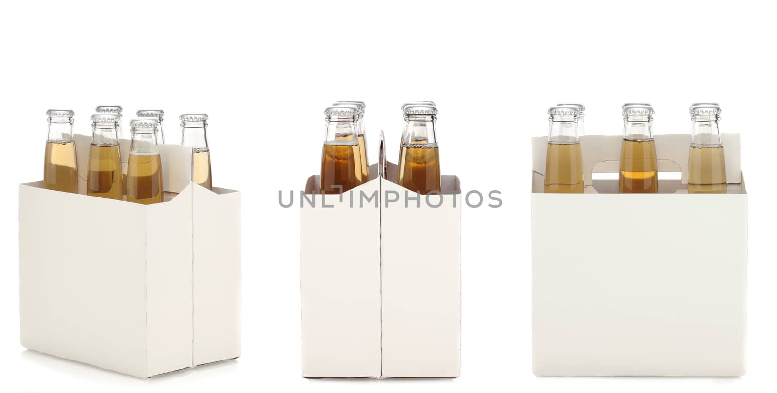 Six Pack of Clear Beer Bottles by sCukrov