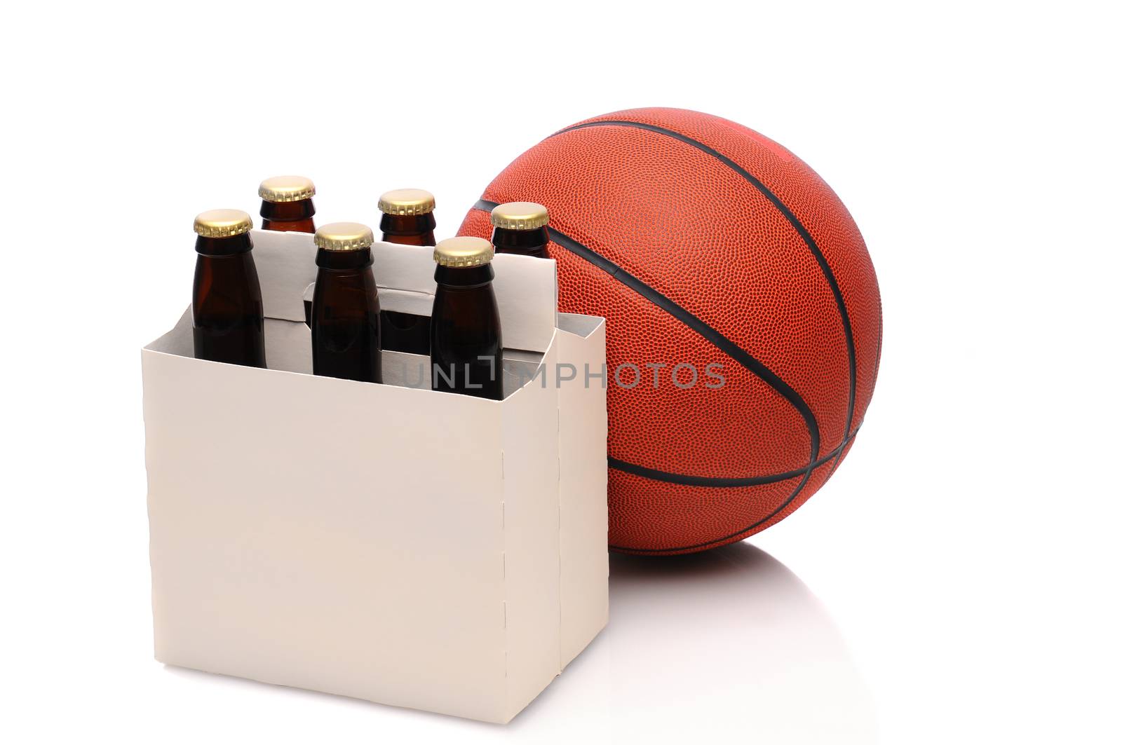 Basketball and six pack of beer by sCukrov