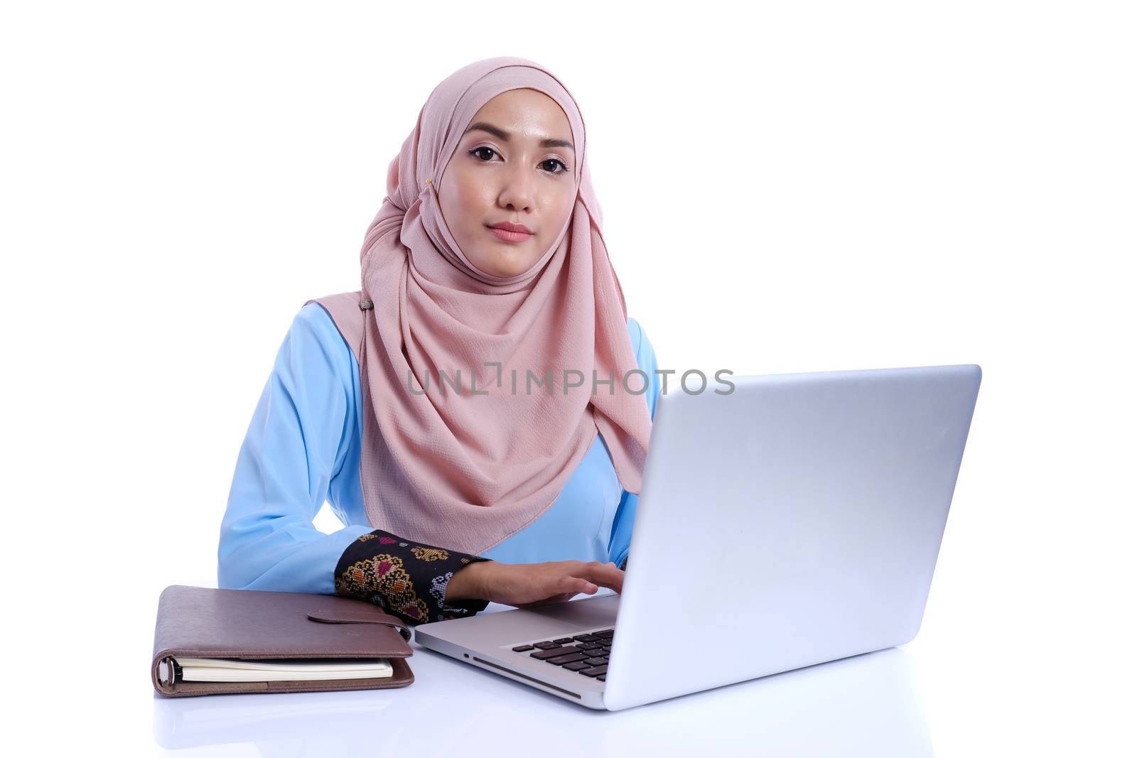 Pretty Asian woman with laptop by alkansari2020