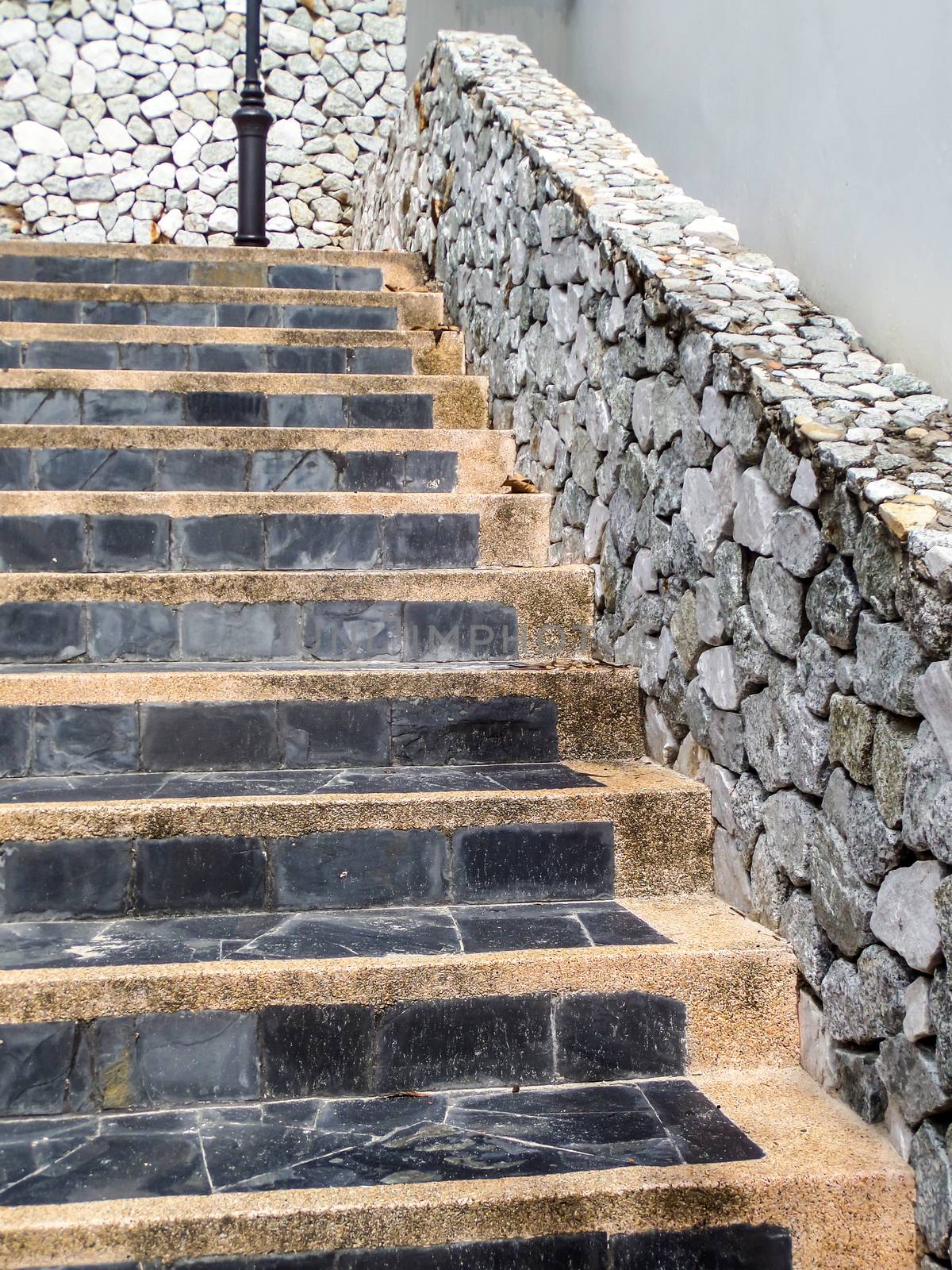 stair stone and wall stone
