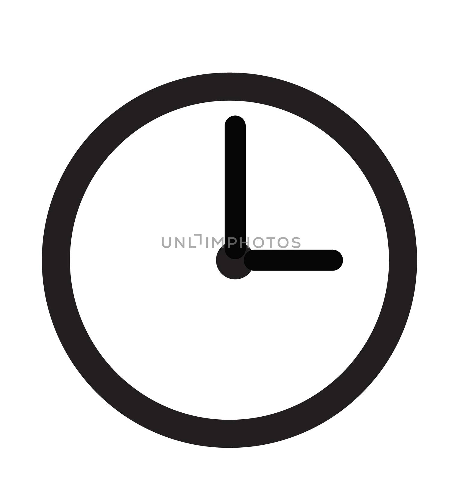 Clock Icon in trendy flat style isolated on white background. Time symbol for your web design, logo, UI