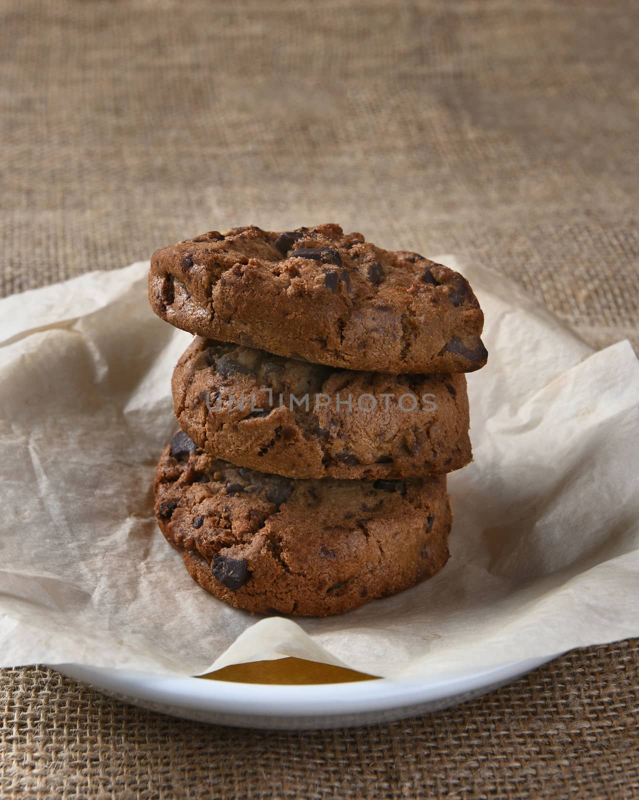 Chocolate Chocolate Chip Cookie Closeup by sCukrov