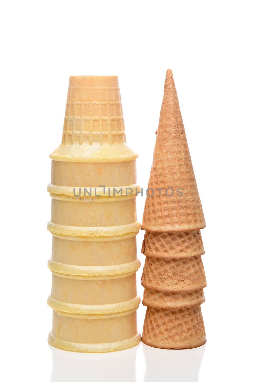 Two stacks of different Ice Cream Cones by sCukrov