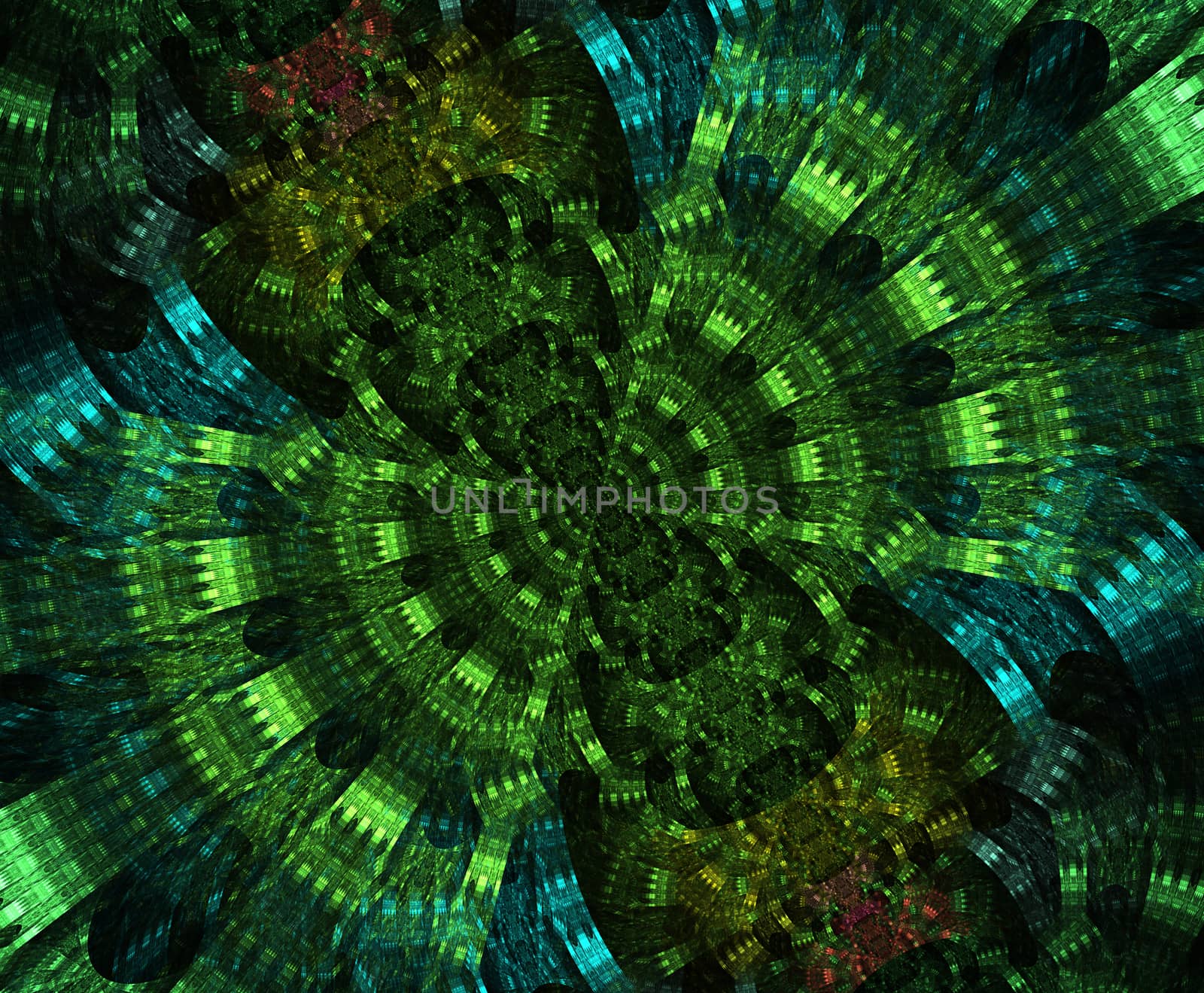 Glowing stargate in space, computer generated abstract background. Galactic lace fractal by NatalyArt