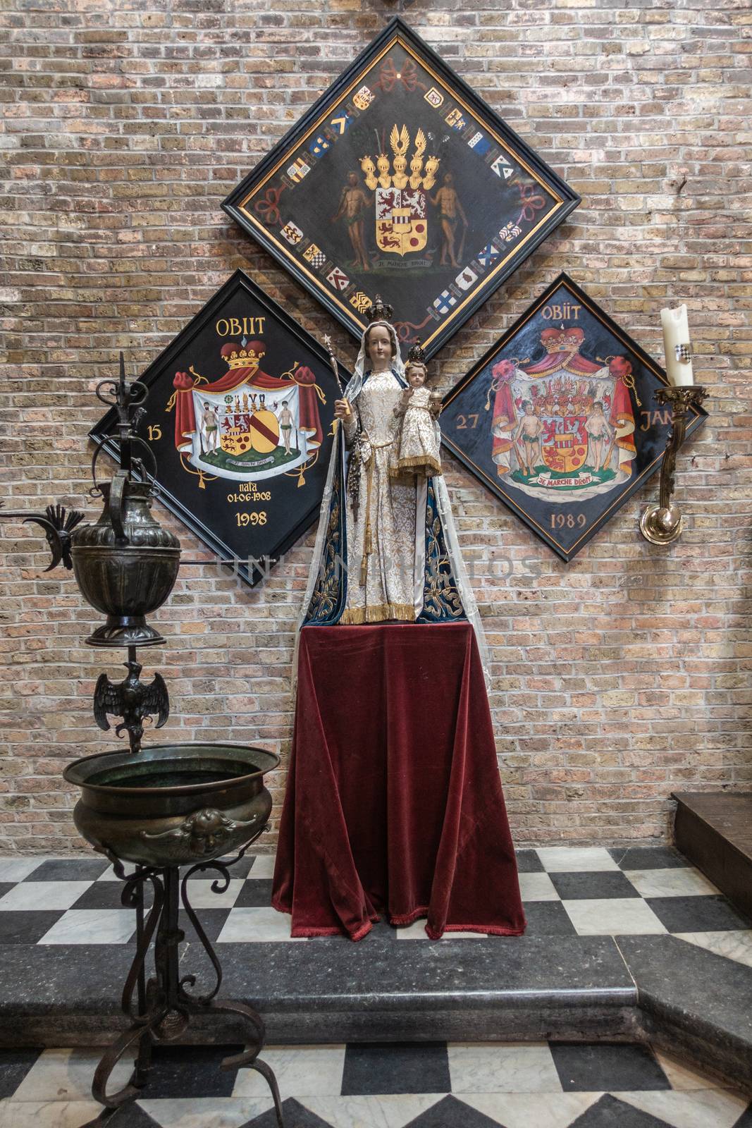 Madonna statue in Jerusalem Church, Bruges Belgium. by Claudine