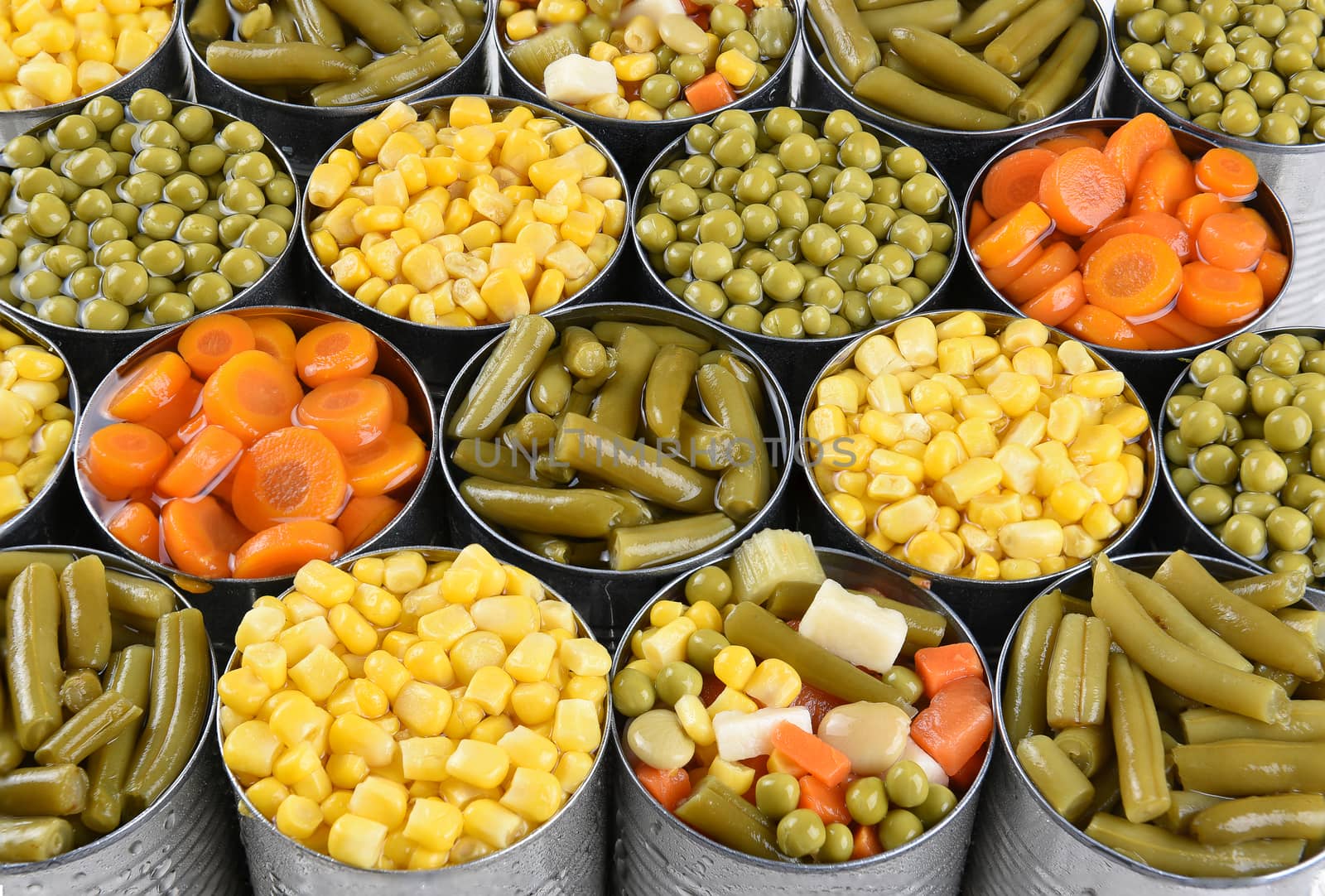 Vegetable Cans Closeup by sCukrov