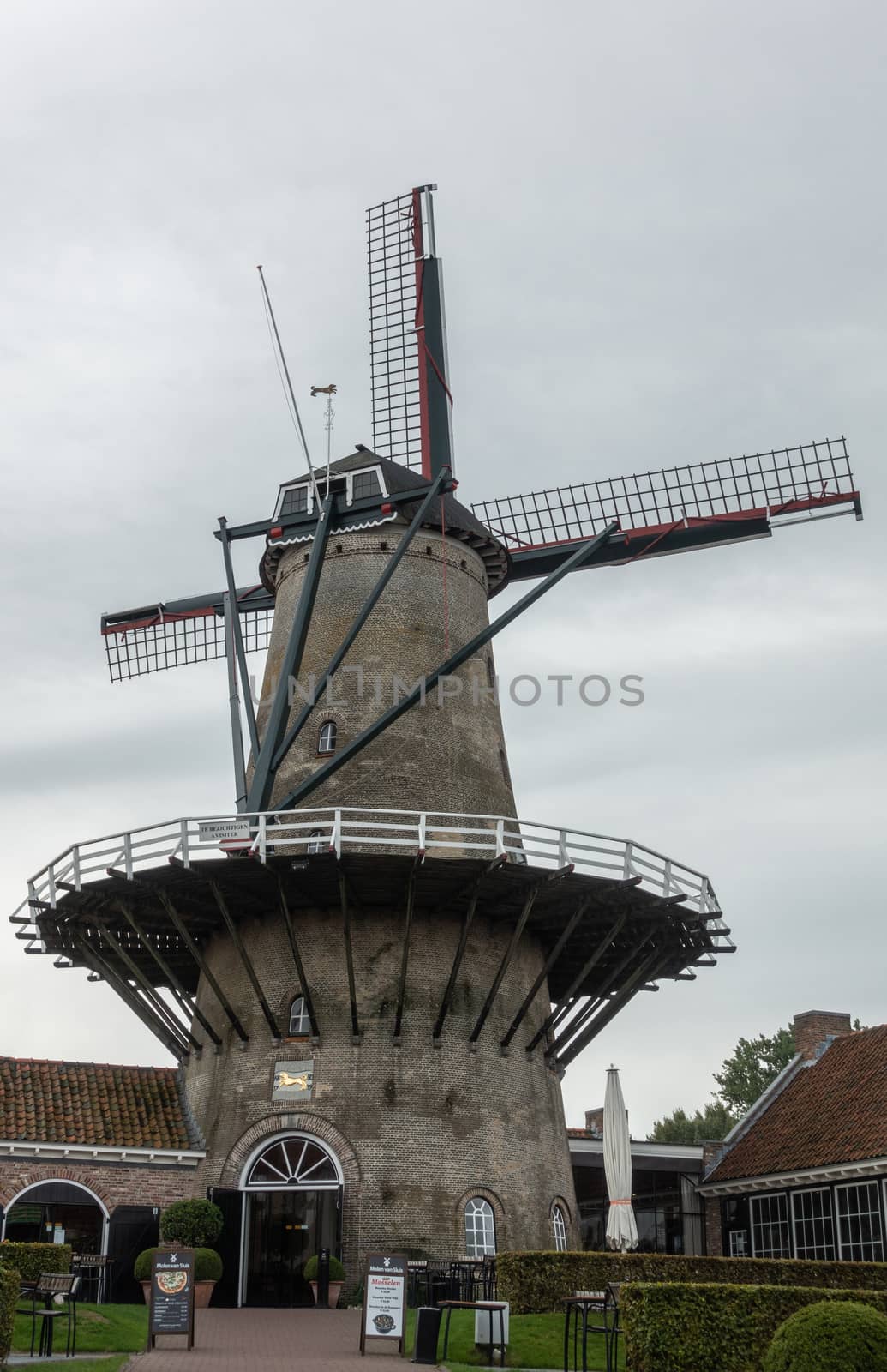 Windmill of Sluis, the Netherlands. by Claudine