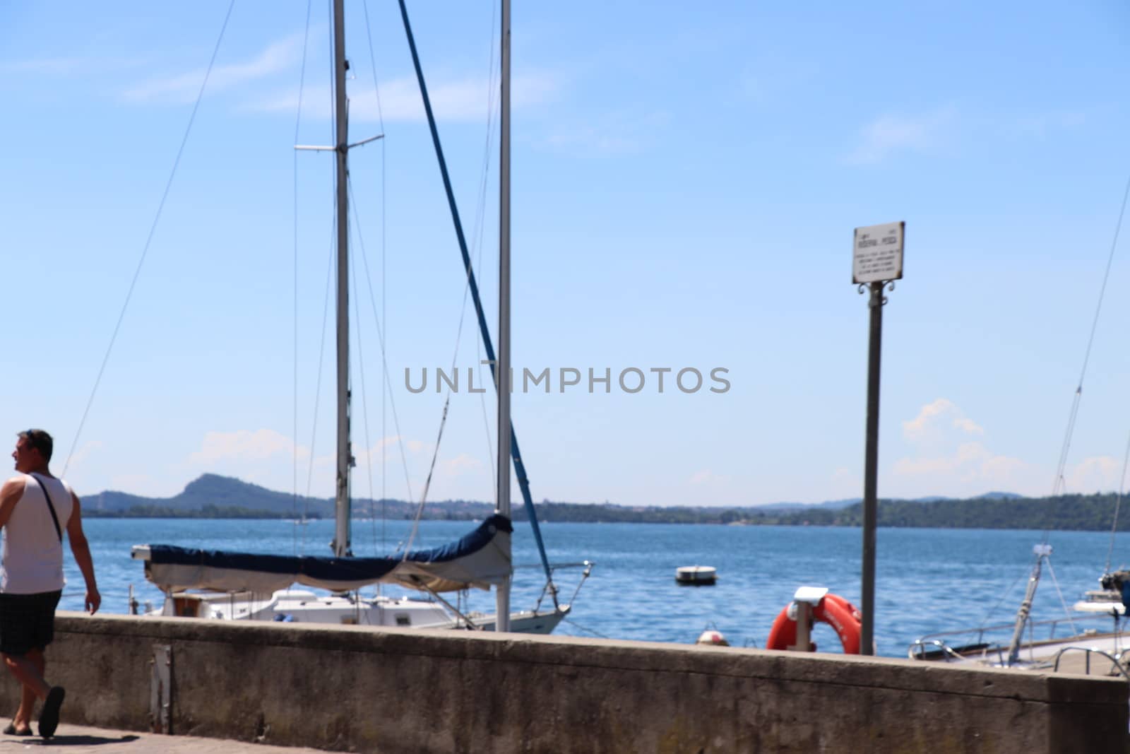 view of Garda lake in northern Italy